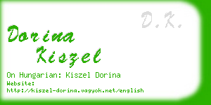 dorina kiszel business card